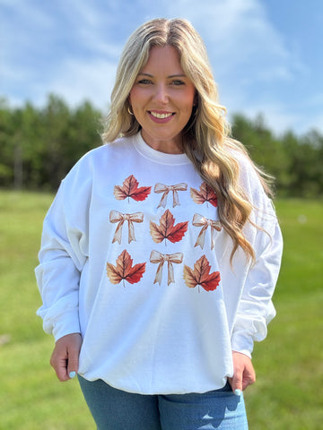 Fall Leaves Coquette Women's Sweatshirt