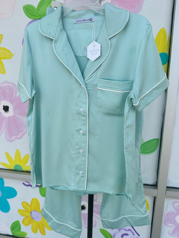 Amanda Blu Sea Glass Satin Pajama Seperates