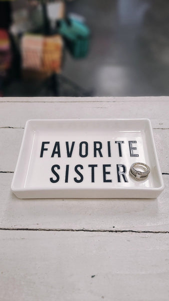 Favorite Sister Ceramic Tray