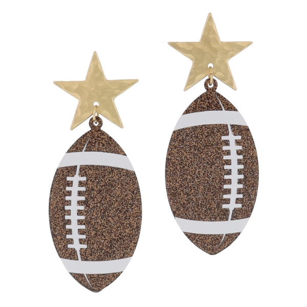 Winning Football Star Earrings