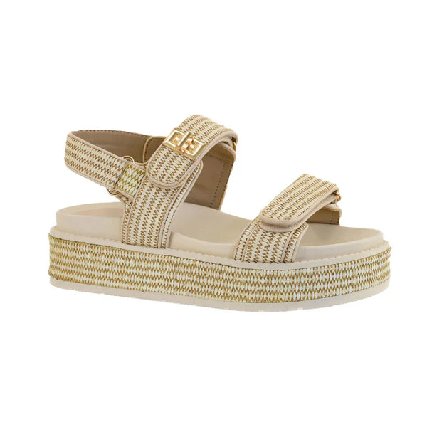 Go For It Sandal in Sand Raffia