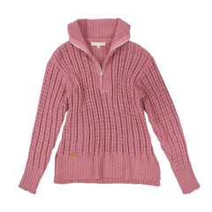 Simply Southern Soft Quarter Zip Sweater in Plum