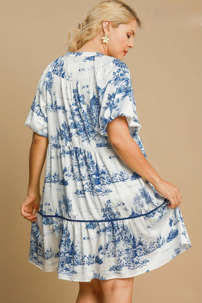 European Toile Dress - 2 Colors