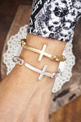 Sideways Cross Bracelets - 2 Colors