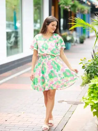 Haven Dress in Primrose Melon