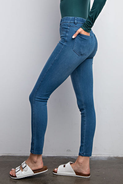 Washed Denim Jeggings