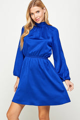 Satin Bow Back Dress - 6 Colors