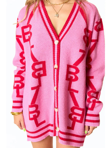 Buddy Love Varsity Lovey Dovey Cardigan Sweater