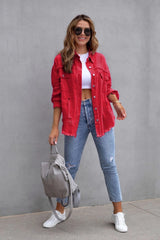 Lolly Distressed Shacket - 5 Colors