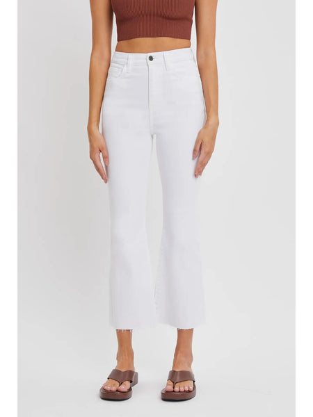 Carlie Cropped Flares - White