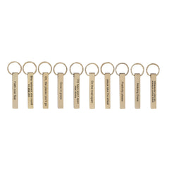 Brass Block Keychain