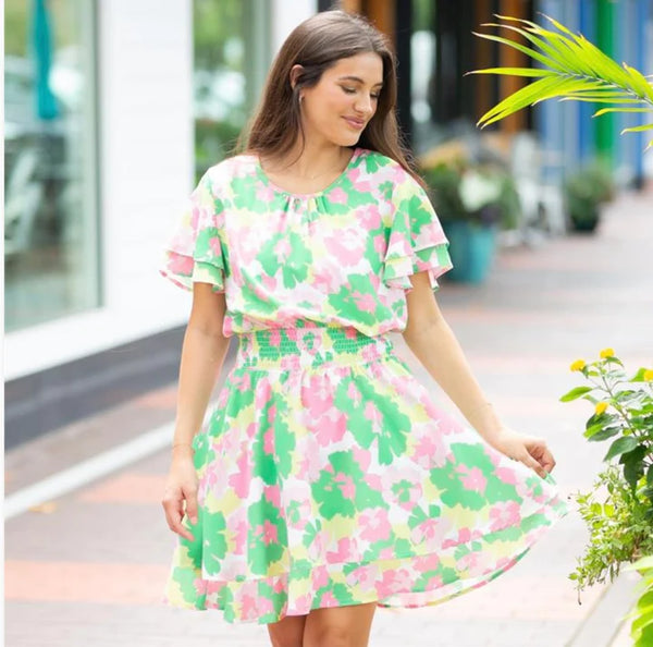 Haven Dress in Primrose Melon