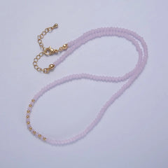 Dainty Pastel Color Glass Beaded Necklaces - 5 colors