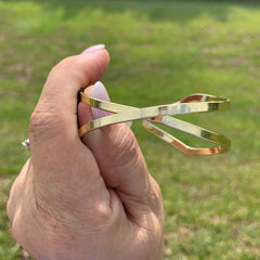 Metal Cuff Bracelets - Silver and Gold