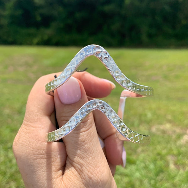 Metal Cuff Bracelets - Silver and Gold