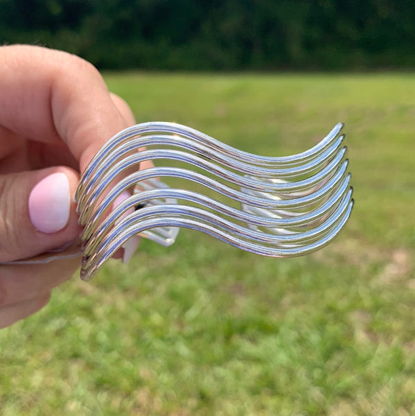 Metal Cuff Bracelets - Silver and Gold