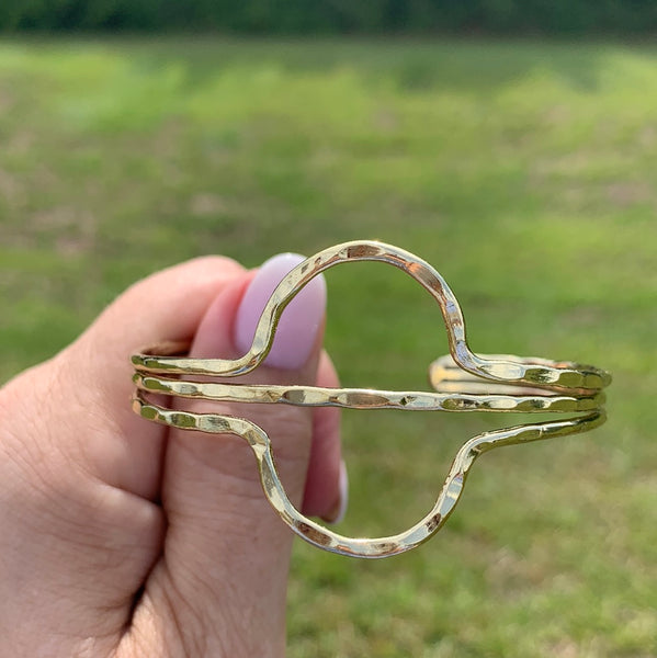 Metal Cuff Bracelets - Silver and Gold