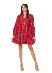 Shannon Plaid Dress in Red