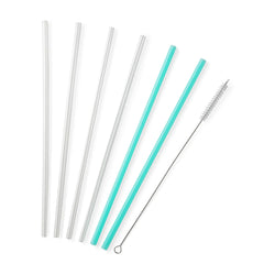 Swig Clear and Aqua Straw Set