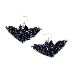 Beaded Bat Earrings