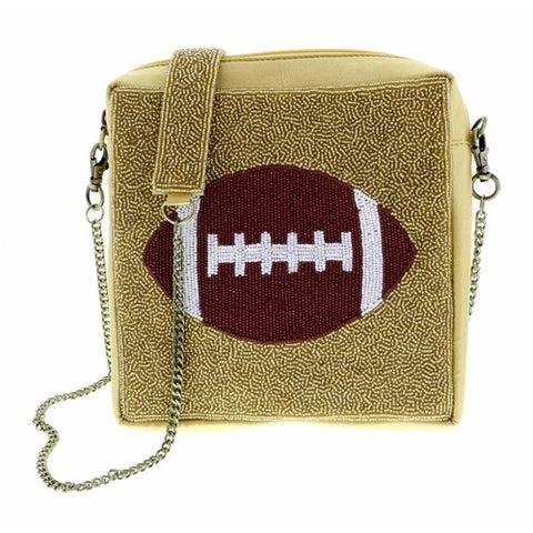 Football Beaded Purse