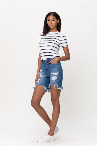 Mary Anne Denim Bermuda Shorts