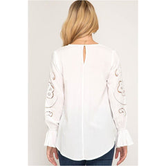 Across My Heart Top In White