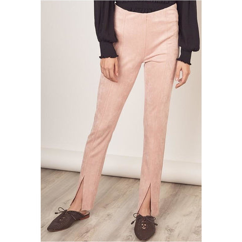 Winter Blush Suede Pants