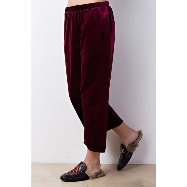 Velvet Crop Pants