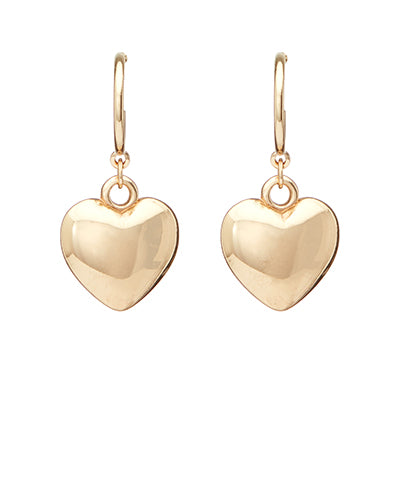 Val Heart Dangle Hoops