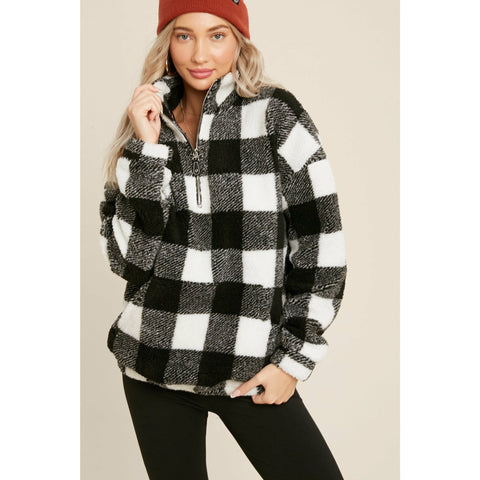 Black and White Buffalo Sherpa