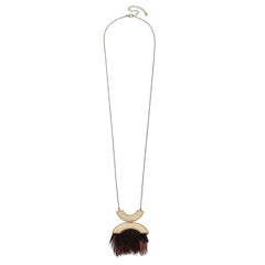 Canvas Architectural Feather Necklace