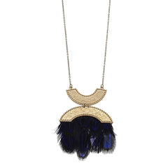 Canvas Architectural Feather Necklace