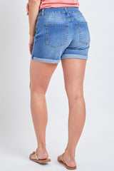 Tummy Control Denim Shorts - 2 Colors