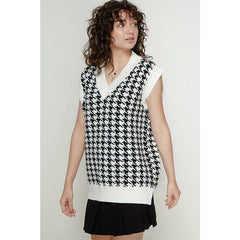 Houndstooth Sweater Vest