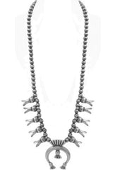 Silver Squash Blossom  Necklace