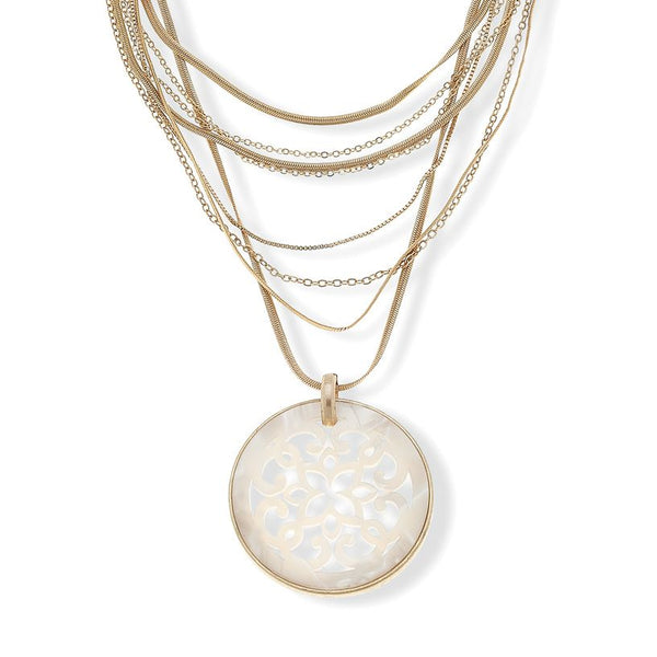 Canvas-Paloma Filigree Disc Layered Necklace