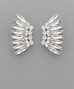 Crystal Wing Earrings- Multiple Colors