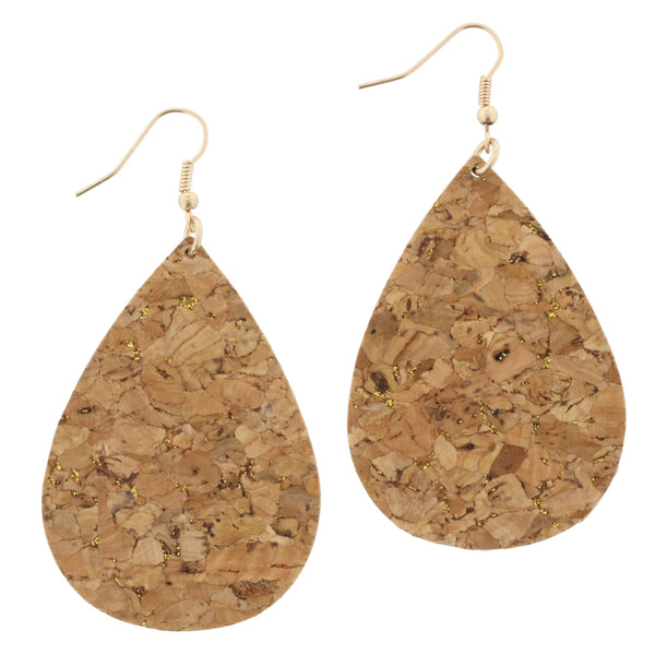 Jane Marie Cork Teardrop Earrings