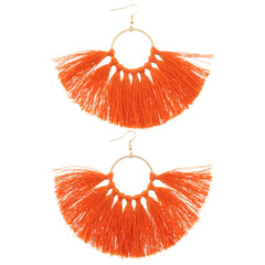 Jane Marie Gameday Fringe Fan Earrings