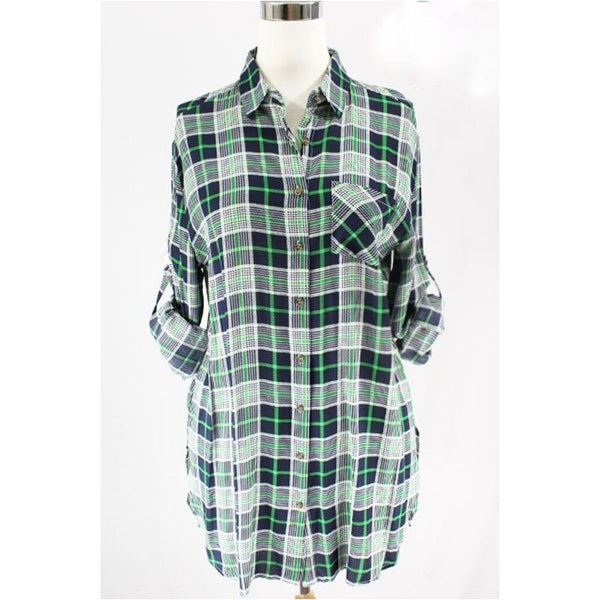 Targon Plaid Tunic