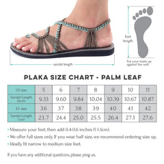 Plaka Palm Leaf Flat Summer Sandal