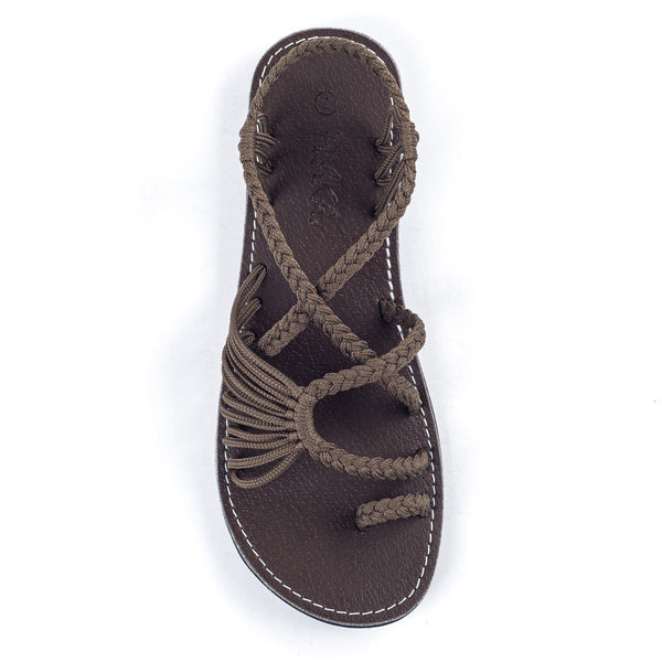 Plaka Palm Leaf Flat Summer Sandal