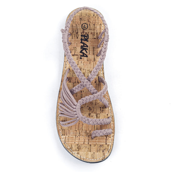 Plaka Palm Leaf Flat Summer Sandal