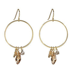 Petite Beaded Dangle Hoops