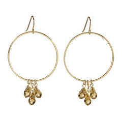 Petite Beaded Dangle Hoops