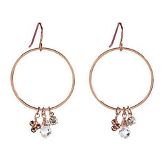 Petite Beaded Dangle Hoops