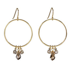 Petite Beaded Dangle Hoops