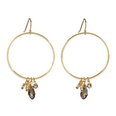 Petite Beaded Dangle Hoops