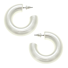 Blaire Pearl Coated Hoop Earrings